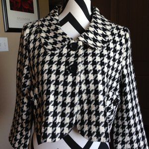 Tulle Crop Jacket, black checks, size Large